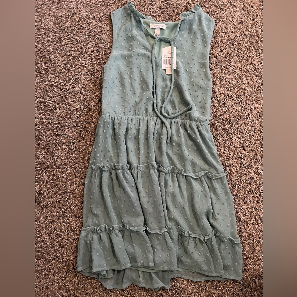 Sage Green Sleeveless Dresss